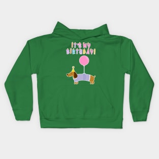 Birthday Candles: It's My Birthday Dachshund Kids Hoodie